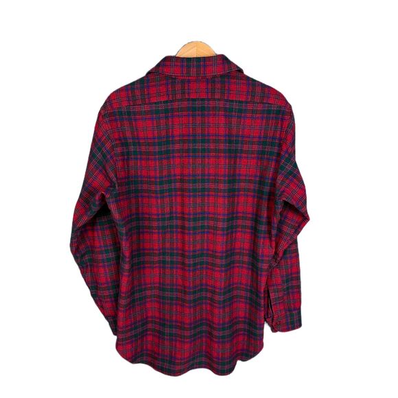 Vintage Pendleton Red Plaid Wool Flannel Shirt Men’s Large USA Made - Picture 8 of 8